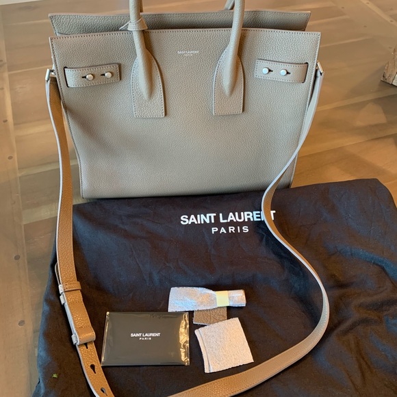 Saint Laurent Handbags - NWT Saint Laurent Classic Sac De Jour Taupe